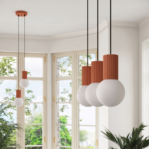 Sollux Lighting Hanglamp HALO 3L rode oker - 40x6x120cm