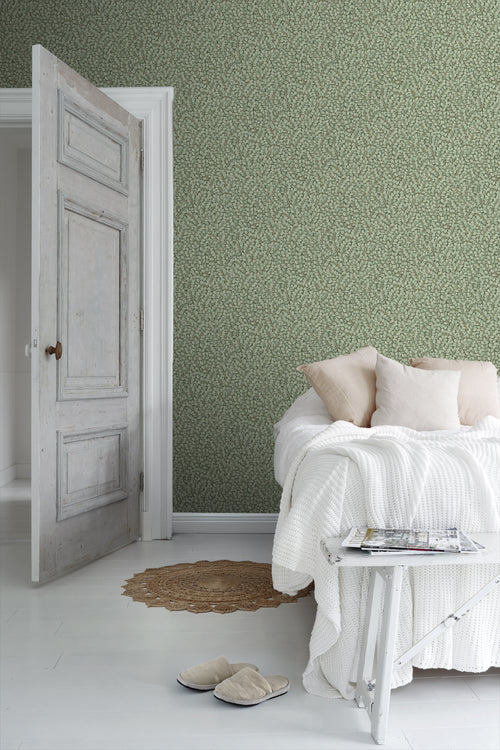 Borastapeter behang bladeren donkergroen - 53 cm x 10.05 m - 660373 - vtwonen shop