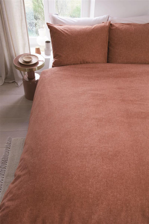 Beddinghouse Frost dekbedovertrek - Effen - Eenpersoons - 140x200/220 cm - Steenrood