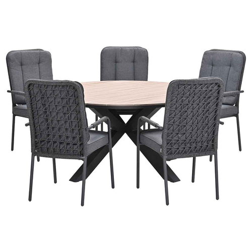 Garden Impressions tuinset Aleria - Tulli - Napoli sand - Ø148x75 cm - 6-delig