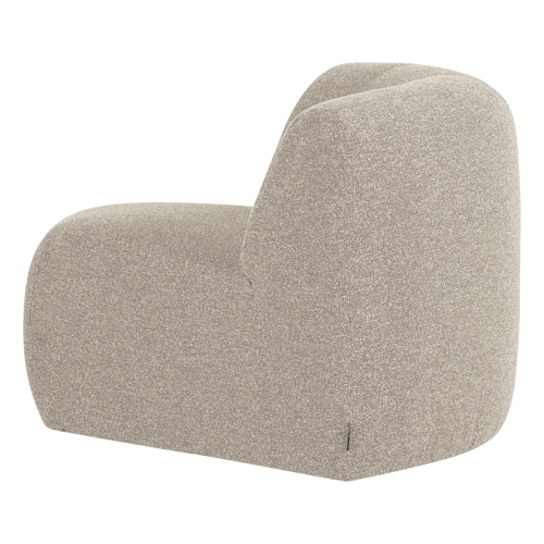 WOOOD hoekelement rond Mojo Base - Bouclé - Beige Melange - 74x110x110