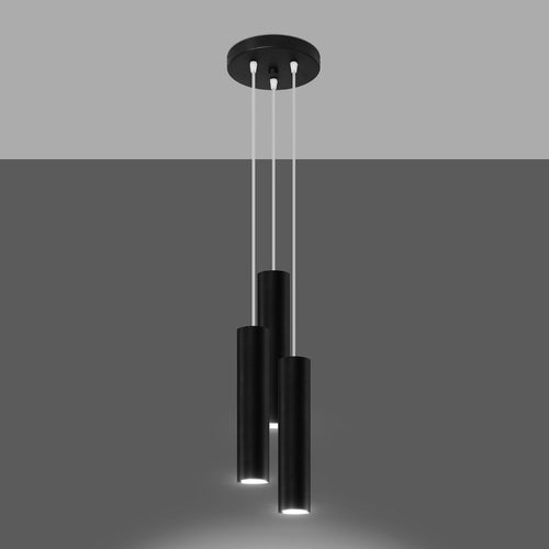 Sollux Lighting Hanglamp LAGOS 3P zwart - 20x20x110cm