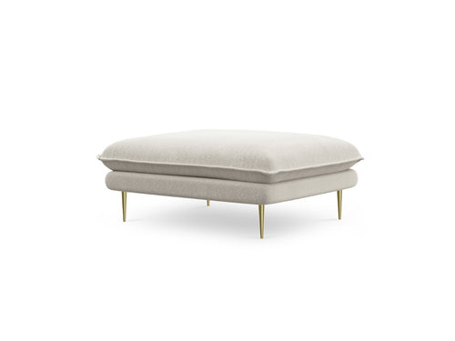 Cosmopolitan Design Poef Vienna structurele stof, lichtbeige - 73x93x43cm