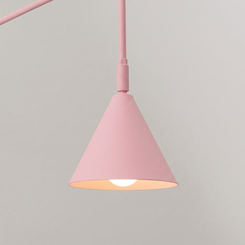 Sollux Lighting Wandlamp NOX 1 roze met schakelaar - 14x61x30cm