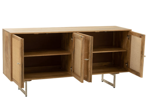 J-Line dressoir - rotan/hout - naturel - vtwonen shop