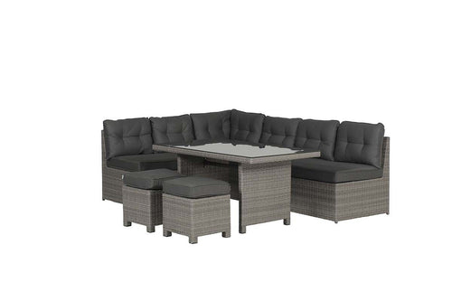 Garden Impressions Coral lounge/dining set 5-delig - organic grey