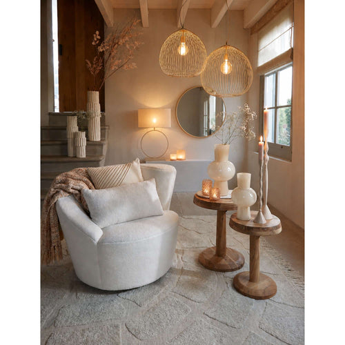 Light & Living spiegel Espejo - wit - Ø70cm