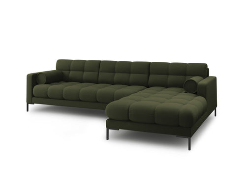Cosmopolitan Design rechter hoekbank Bali 5-zits, structurele stof, groente - 185x293x75cm
