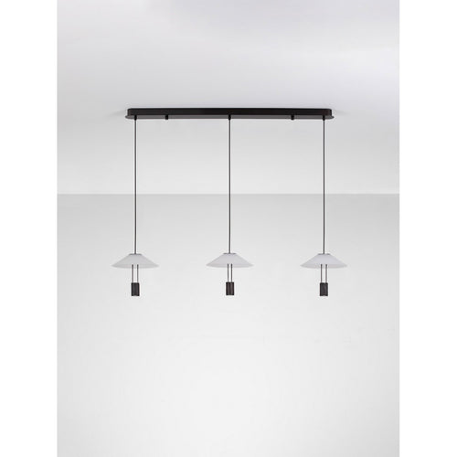 Nova Luce ANAFI Hanglamp voor aan het plafond, zandkleurige zwarte LED-lamp, 24W, 1185lm, 3000K