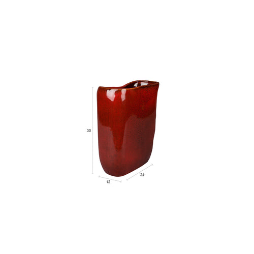 Dutchbone Edna Vaas 24 cm Rood - vtwonen shop