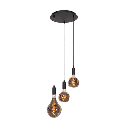 Atmooz hanglamp Sapa 3 - zwart - Ø 34 x H 130 cm - E27