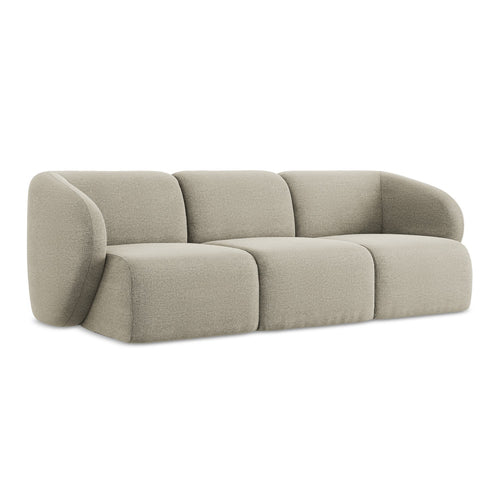 LaMiaSofa 3-zits bank Cervo - bouclé - taupe - 244x94x75