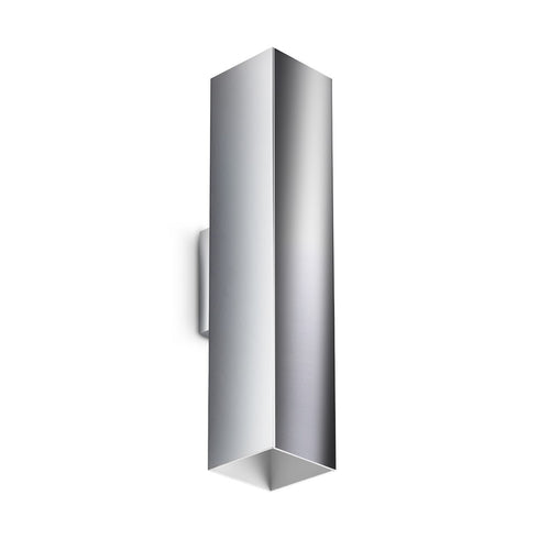 Ideal Lux LOOK 30 cm vierkante wandlamp met op- en neerwaartse beweging, chroom, 2x GU10 fitting