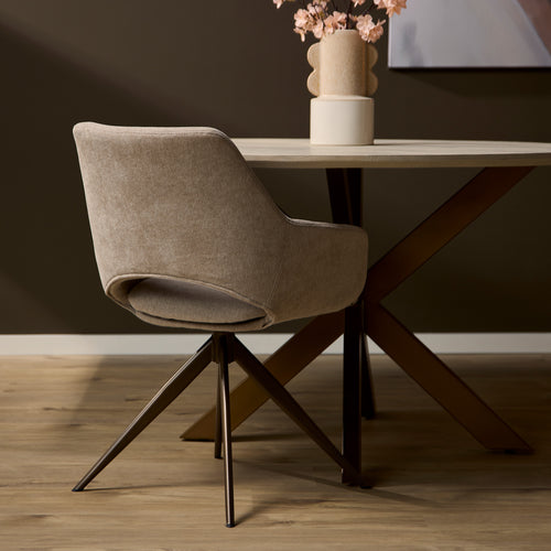 Starfurn  eetkamerstoel Daisy - beige - 60x61x82cm