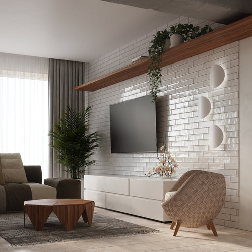 Sollux Lighting Wandlamp SENSES wit - 25x8x29cm