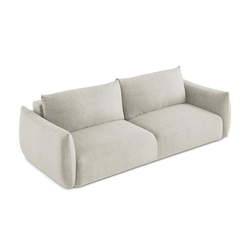 LaMiaSofa 3-zits slaapbank Savona - textuurstof - lichtbeige - 230x105x90