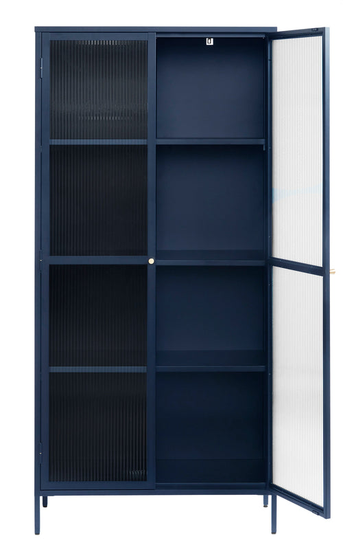 Rebellenclub Vitrinekast Omeo - 190 x 90 cm - Blauw - vtwonen shop
