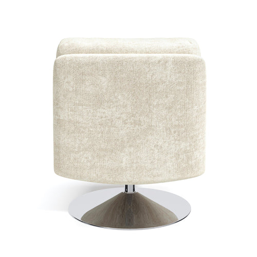 Sia Home - Fauteuil TIMELESS - Fluweel met structuur - Ecru - 60.5cm