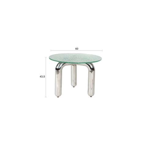 Dutchbone Marly Bijzettafel Zilver/Glas