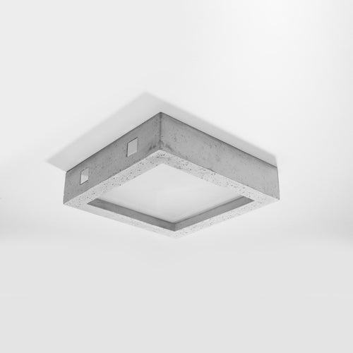 Sollux Lighting Plafondlamp RIZA beton - 33x33x8cm