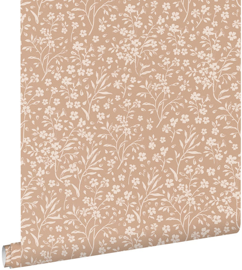 ESTAhome behang bloemetjes terracotta roze - 53 cm x 10.05 m - 139881