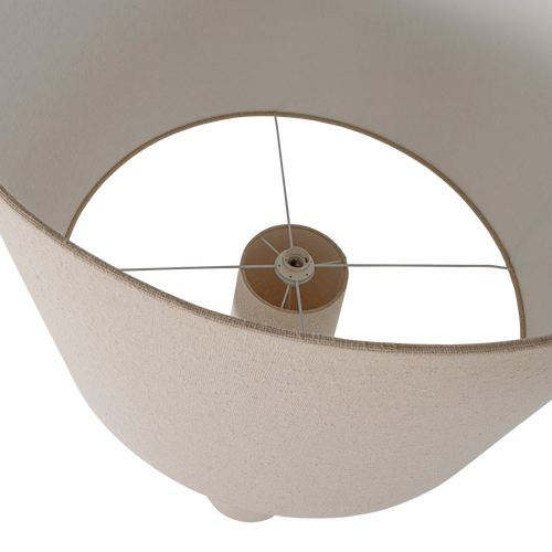 WOOOD vloerlamp xxl Ø70 cm Loft - Metaal/Bouclé - Naturel - 160x70x70