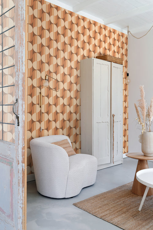 ESTAhome behang retro ornamenten terracotta - 50 x 900 cm - 131590 - vtwonen shop