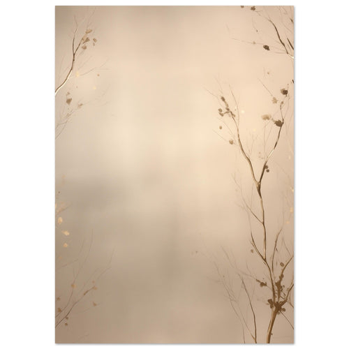 Artfulprints  Abstract - Golden leafs   poster A4 21x29.7 cm - vtwonen shop