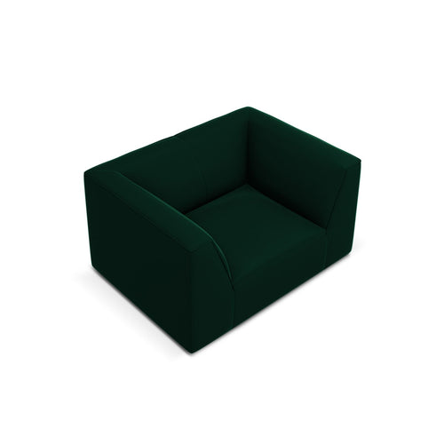 Cosmopolitan Design - Fauteuil Siena flueel flessengroen - 92x120x69cm