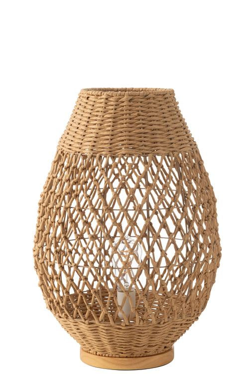 J-Line lamp Getwist - metaal - donkerbeige/naturel - large