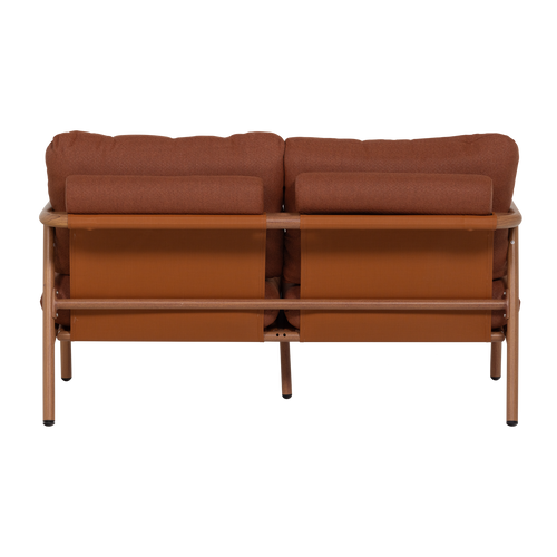 WOOOD 2-zits bank tuin Cavero - Aluminium - Terra/Naturel - 57x129x87