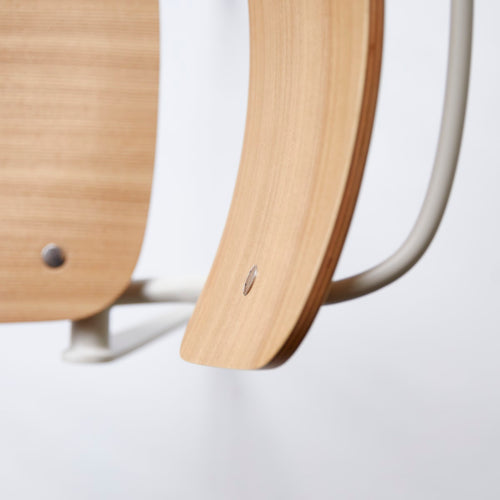 Tikamoon Stoel van essenhout en crèmekleurig metaal - Beige - vtwonen shop