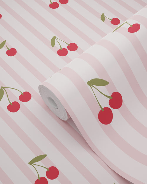 ESTAhome behang kersen roze - 50 x 900 cm - 131653 - vtwonen shop