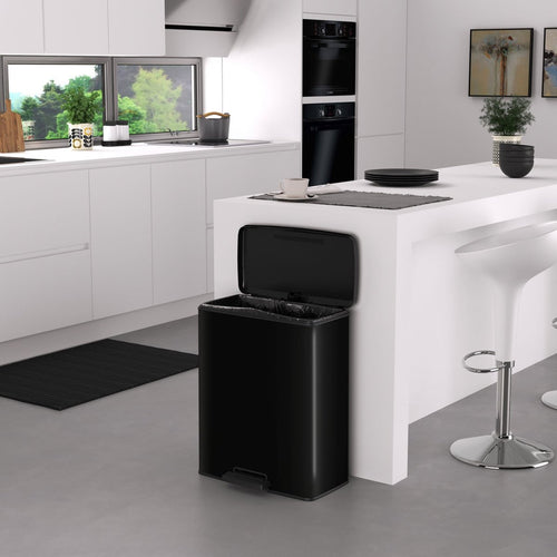 Curver Decobin Prullenbak - 65L - Rechthoekig - Zwart - vtwonen shop