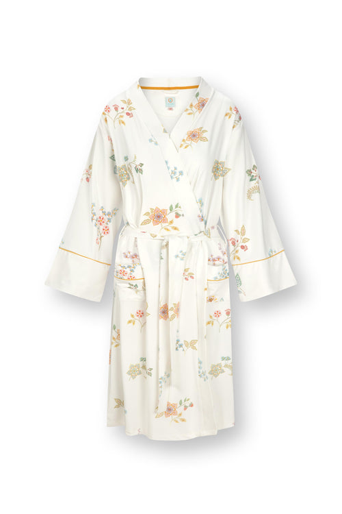Pip Studio - Naomi Kimono - Dames - Blossom Chique - Wit - XXL