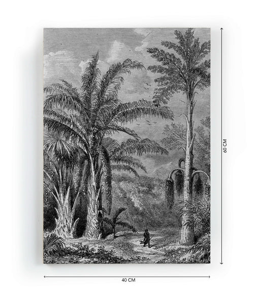 Canvas 60x40 Wandeling door de Jungle