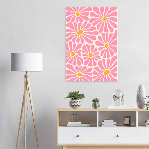 Artfulprints Poster met Lijst Matisse - Pink flowers   - 30x40 cm - Roze