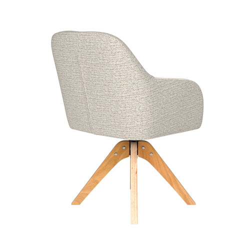 Housecraft Living Otis Eetkamerstoel Draaibaar Hout Off-White - Beige