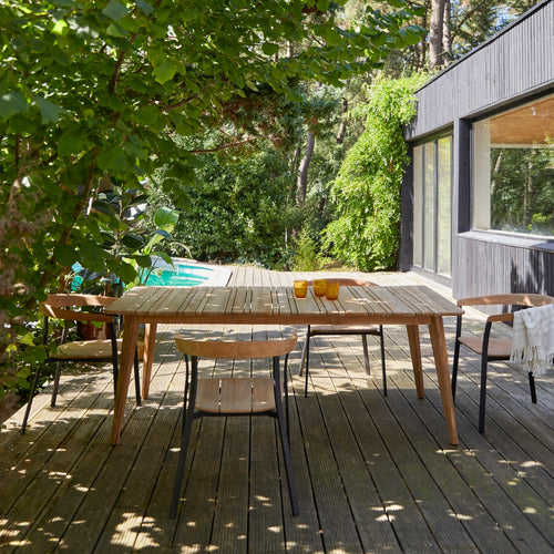 Tikamoon Tuintafel van gerecycled massief teak voor 6/8 personen - Naturel