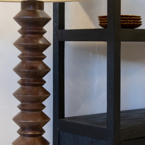 Giga Meubel Vloerlamp Alice - Walnoot - vtwonen shop