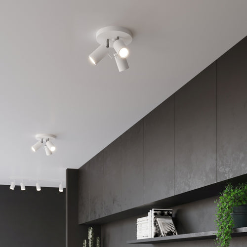 Sollux Lighting Plafondlamp RING 3P wit - 20x20x18cm