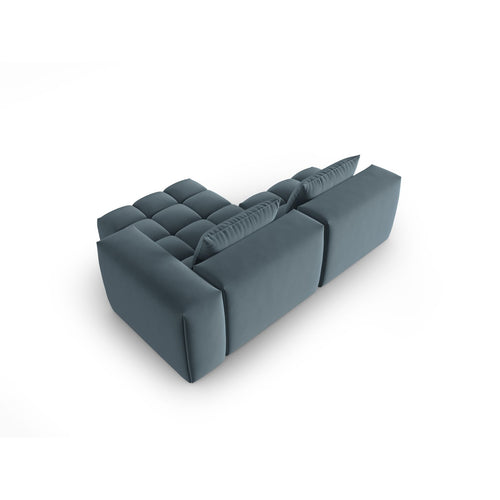 Cosmopolitan Design - Modulaire hoekbank rechts Verona 3-zits, flueel pastelblauw - 145x205x70cm