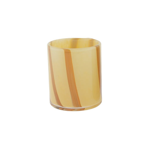 Home Society Waxinelichthouder Banding S - beige - glas - wanddecoratie - Ø 8 cm / H 10 cm - vtwonen shop