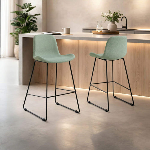 Nolon Nino-Fé Barkruk Saliegroen - Zwart Onderstel - 65 Cm