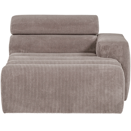 WOOOD chaise longue element arm rechts Novi - Ribstof - Zand - 86x109x173 - vtwonen shop