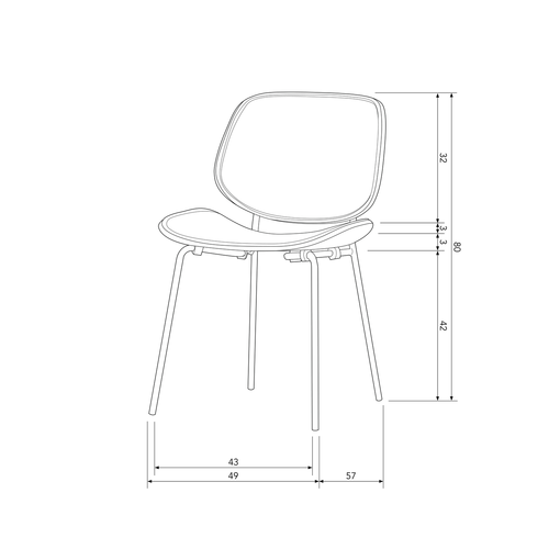 vtwonen eetkamerstoelen Classic - Hout - Zwart/Walnoot - Set van 6 - vtwonen shop