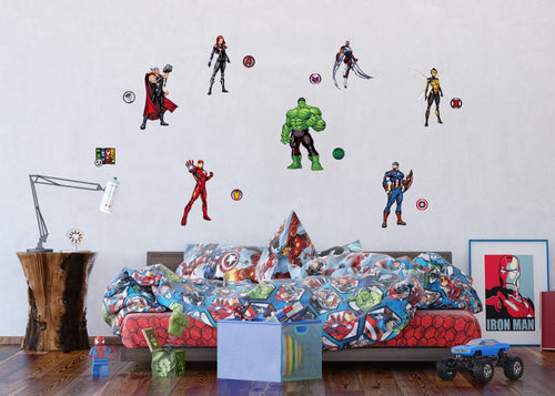 Sanders & Sanders muursticker The Avengers zwart, groen en rood - 65 x 85 cm - 600957