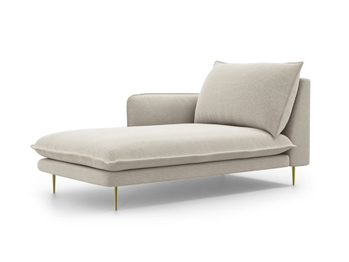 Cosmopolitan Design linker meridiaan Vienna structurele stof, lichtbeige - 170x110x95cm