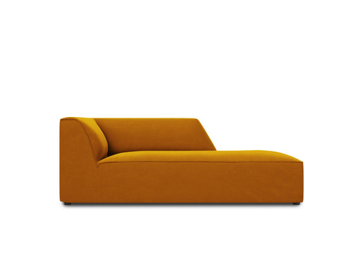 Micadoni - Rechter chaise longue "Ruby" flueel, geel - 180x93x69cm