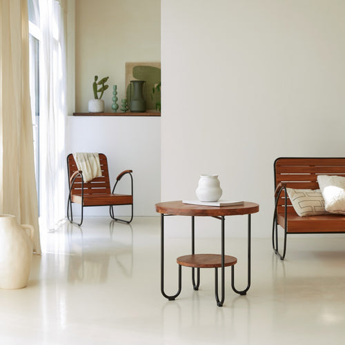 Tikamoon Key Wood - Vierzits massief acacia loungeset - Naturel - vtwonen shop